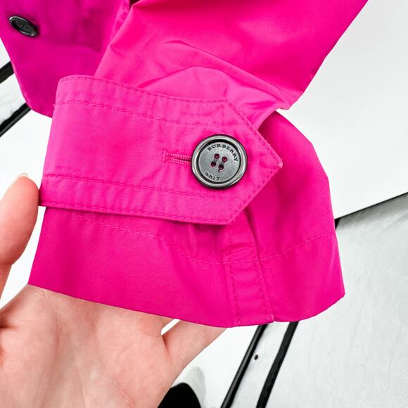 Burberry Trench Chelsea Kensington Short Belt Jacket Coat Sandringham Pink 8/6 - Picture 10 of 14